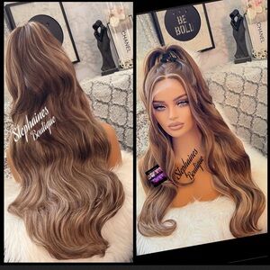 Human Hair Blended Lace Front Wig